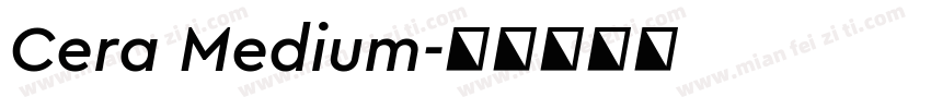 Cera Medium字体转换